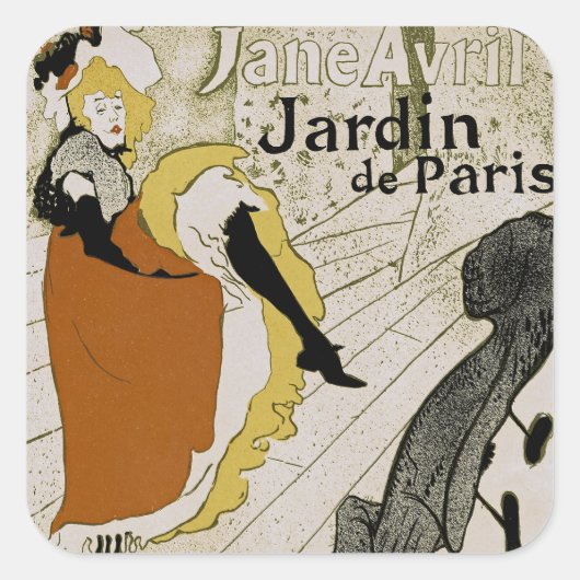 Jardin de Paris Vierkante Sticker (Voorkant)