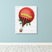 Jardin de Tuileries Hot Air ballon Canvas Afdruk (Insitu (Houten vloer))