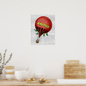 Jardin de Tuileries Hot Air ballon Poster (Keuken)