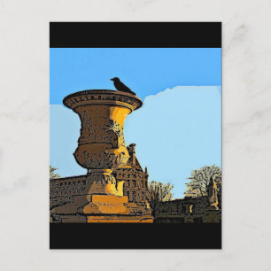 Jardin des Tuileries Crow - Schilderen Briefkaart