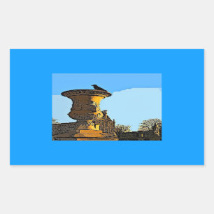 Jardin des Tuileries Crow - Schilderen Rechthoekige Sticker