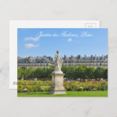 Jardin des Tuileries in Parijs, Frankrijk Briefkaart (Voorkant / Achterkant)