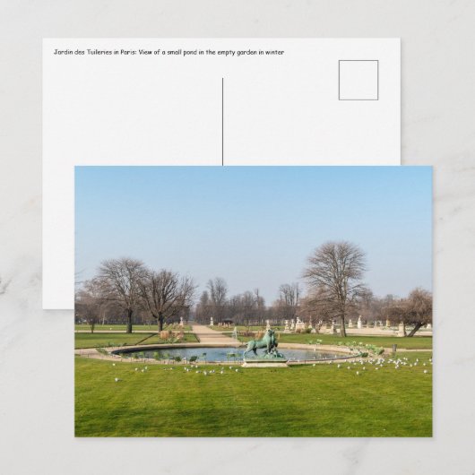 Jardin des Tuileries in winter - Parijs Briefkaart (Voorkant / Achterkant)