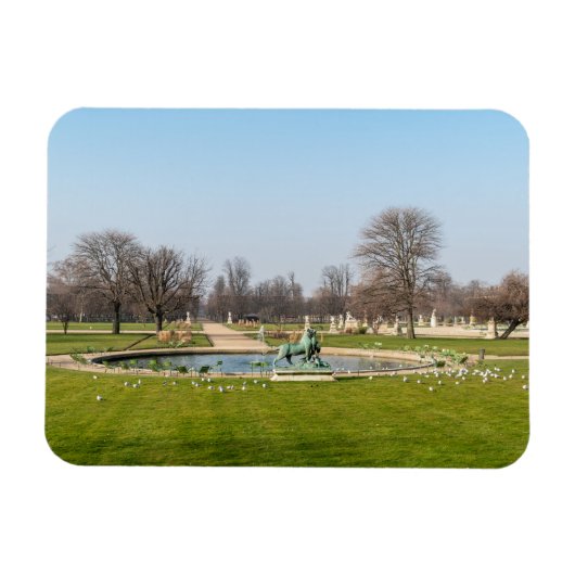Jardin des Tuileries in winter - Parijs Magneet (Horizontaal)