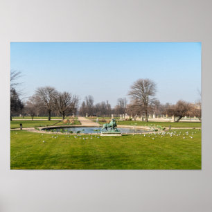 Jardin des Tuileries in winter - Parijs Poster