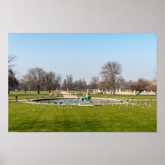 Jardin des Tuileries in winter - Parijs Poster (Voorkant)