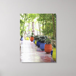Jardin Majorelle, Majorelle Garden, nu een openbar Canvas Afdruk