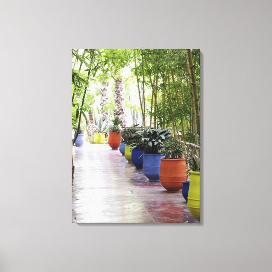 Jardin Majorelle, Majorelle Garden, nu een publiek Canvas Afdruk (Voorkant)