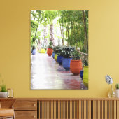 Jardin Majorelle, Majorelle Garden, nu een publiek Canvas Afdruk (Insitu (Woonkamer))