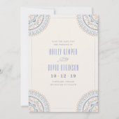 Jardin Mandala Save the Date Kaart - Cornflower (Voorkant)