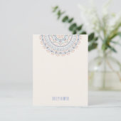 Jardin Mandala Stationery - Cornflower Kaart (Staand voorkant)