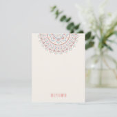 Jardin Mandala Stationery - Salmon Kaart (Staand voorkant)