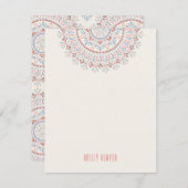 Jardin Mandala Stationery - Salmon Kaart (Voorkant / Achterkant)