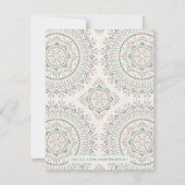 Jardin Mandala Stationery - Turquoise Kaart (Achterkant)
