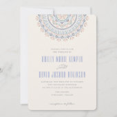 Jardin Mandala Wedding Invitation - Cornflower Kaart (Voorkant)