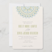 Jardin Mandala Wedding Invitation - Limoen Kaart (Voorkant)