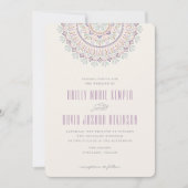 Jardin Mandala Wedding Invitation - Orchid Kaart (Voorkant)