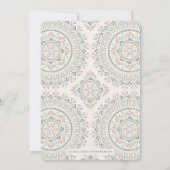 Jardin Mandala Wedding Invitation - Turquoise Kaart (Achterkant)