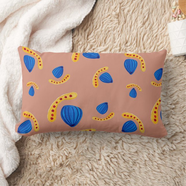 Jardín Minimalista Abstracto en Tonos Tierra Kussen (Deken)