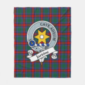 Jardine Dress Clan Badge Tartan Pset Fleece Deken (Voorkant)