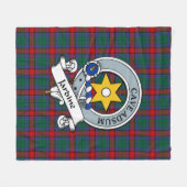 Jardine Dress Clan Badge Tartan Pset Fleece Deken (Voorkant (Horizontaal))