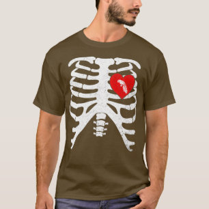 JARDINE PARROT met Skeletribbenkooien Botten T-shirt