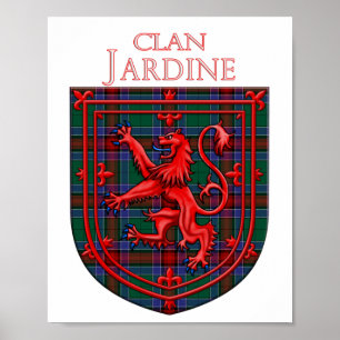Jardine Tartan Scottish Play Lion Rampant Poster