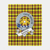 Jardine Yellow Clan badge Tartan Pset Fleece Deken (Voorkant)