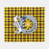 Jardine Yellow Clan badge Tartan Pset Fleece Deken (Voorkant (Horizontaal))
