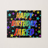 "JARED" First Name, Fun "HAPPY BIRTHDAY" Legpuzzel (Horizontaal)