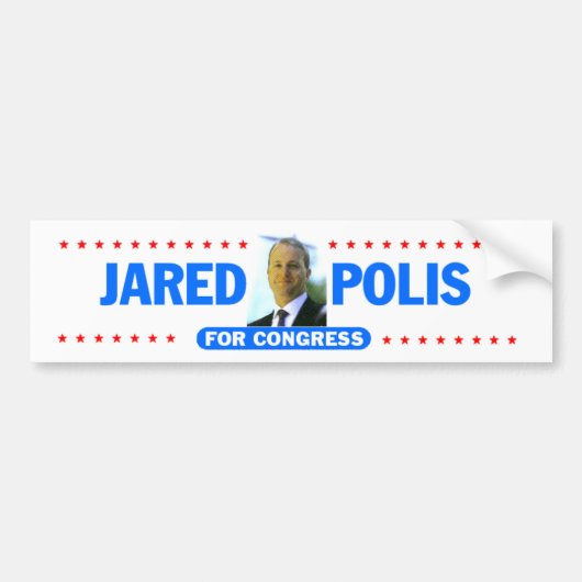 Jared Polis Bumpersticker (Voorkant)