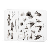  jaren 1800 Angling Fly Fishing lokken lokken Magneet (Horizontaal)
