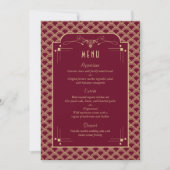  jaren 1920 Art Deco Gatsby Wedding Menu Kaart (Voorkant)