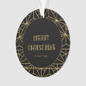 jaren 1920 Art Deco Vrolijk Kerstfeest Ornament (voorkant)