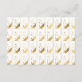  jaren 1920 Deco White Gold Wedding RSVP Informatiekaartje (Achterkant)