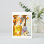  jaren 1920 Dress Mode Design Briefkaart (Staand voorkant)