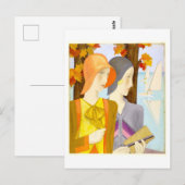  jaren 1920 Dress Mode Design Briefkaart (Voorkant / Achterkant)