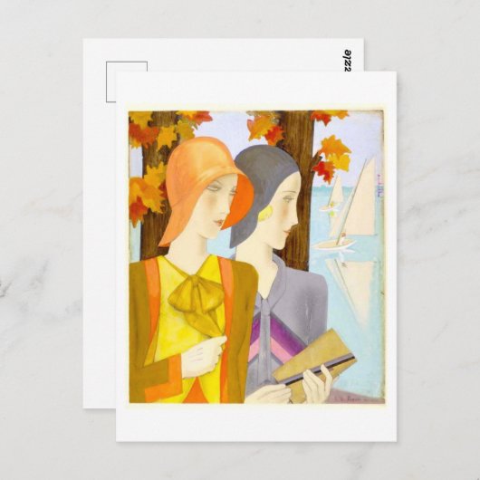  jaren 1920 Dress Mode Design Briefkaart (Voorkant / Achterkant)