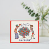 jaren 1920 Flapper Valentijn Briefkaart (Staand voorkant)