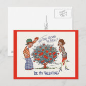 jaren 1920 Flapper Valentijn Briefkaart (Voorkant / Achterkant)