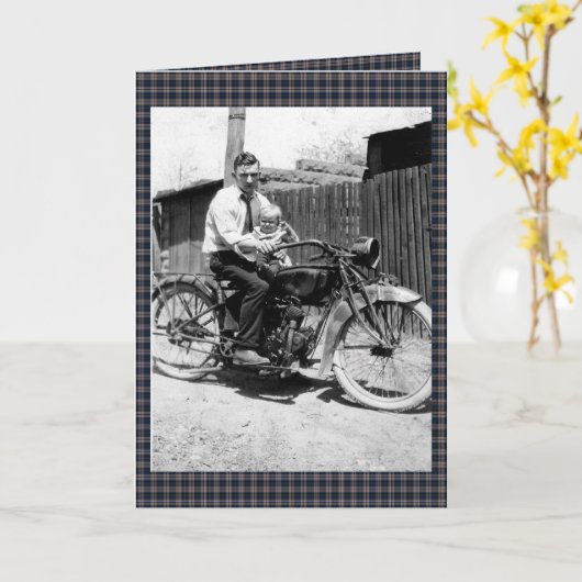 jaren 1920 motorfiets kaart (Gele Bloem)