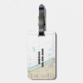  jaren 1920 Nautische kaart Martha's Vineyard Bagagelabel (Achterkant verticaal)