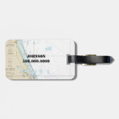  jaren 1920 Nautische kaart Martha's Vineyard Bagagelabel (Achterkant horizontaal)