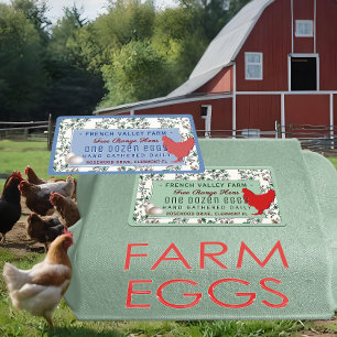 jaren 1930 Botanische Boerderij Design Hen Egg Ca Etiket