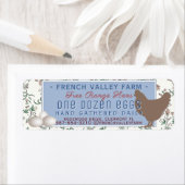 jaren 1930 Botanische Boerderij Design Hen Egg Ca Etiket (Insitu)