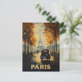  jaren 1930 Parijs Travel Poster Eiffeltoren Briefkaart (Staand voorkant)