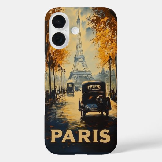  jaren 1930 Parijs Travel Poster Eiffeltoren Case-Mate iPhone Case (Achterkant)