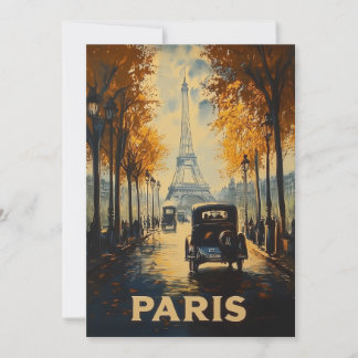  jaren 1930 Parijs Travel Poster Eiffeltoren Kaart