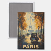 jaren 1930 Parijs Travel Poster Eiffeltoren Magneet (Voorkant / Achterkant)