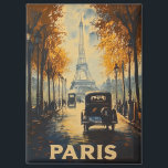 jaren 1930 Parijs Travel Poster Eiffeltoren Magneet<br><div class="desc">Een vintage poster met een romantisch straatbeeld uit de jaren dertig. De Eiffeltoren staat elegant op de achtergrond, omlijst door herfstbomen met gouden bladeren. Klassieke auto's en straatlantaarns langs de natte geplaveide weg, het vastleggen van de charme van Parijs in een vervlogen tijdperk. Het woord "PARIJS" wordt prominent weergegeven aan...</div>